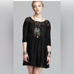 Free People Black Long Sleeve Dress